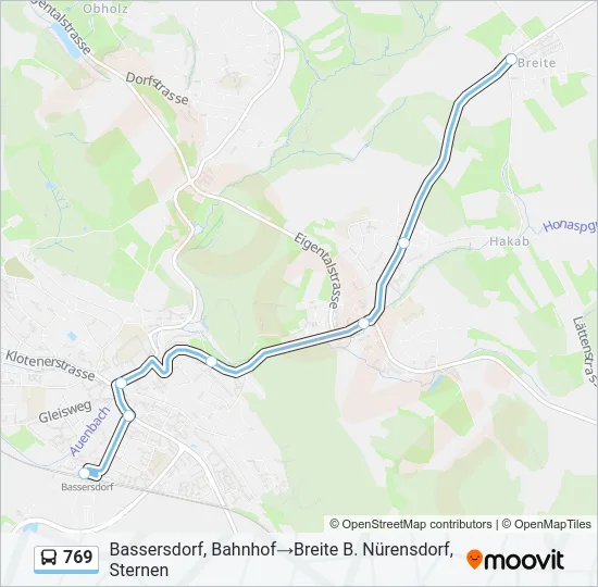 769 Bus Line Map