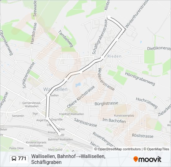 771 Bus Line Map