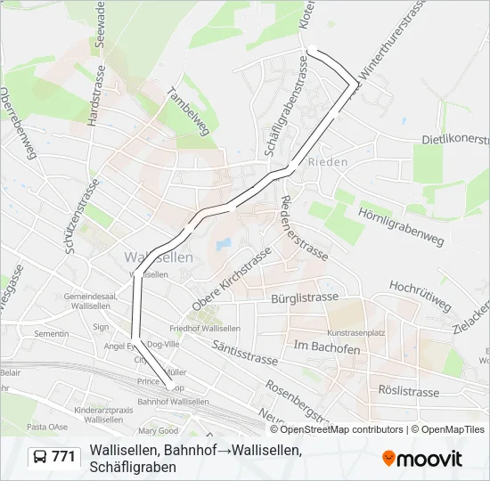 771 Bus Line Map