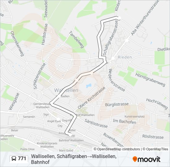771 Bus Line Map
