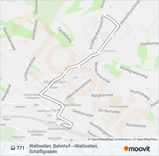 771 Bus Line Map