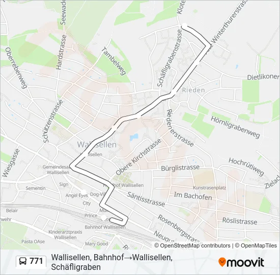 771 Bus Line Map