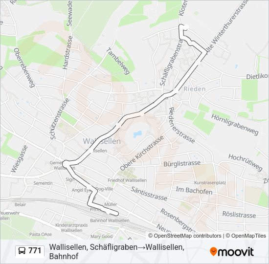 771 Bus Line Map
