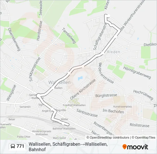 771 Bus Line Map