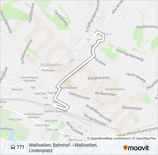 771 Bus Line Map