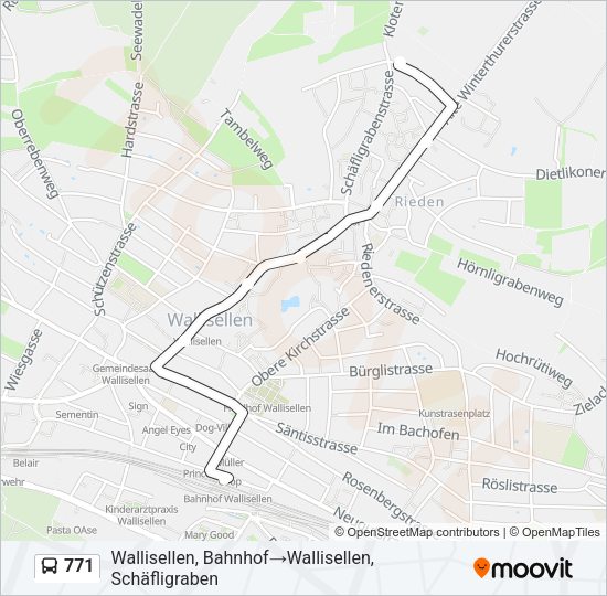 771 Bus Line Map