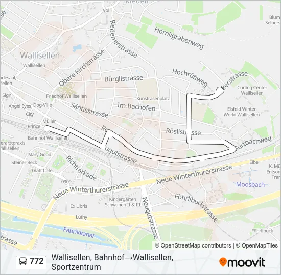 772 Bus Line Map