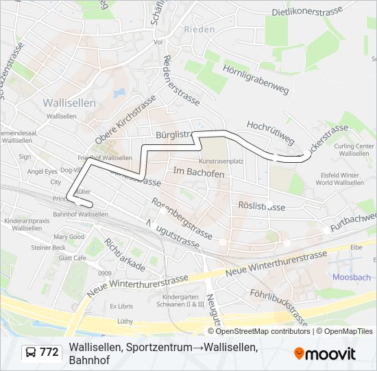 772 Bus Line Map