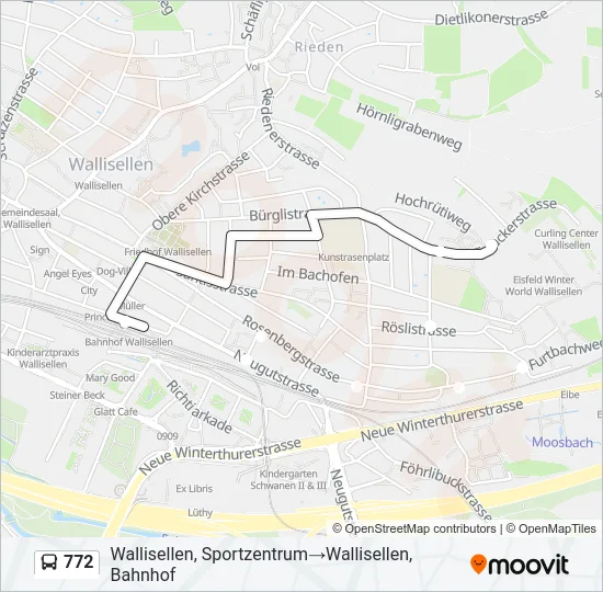 772 Bus Line Map