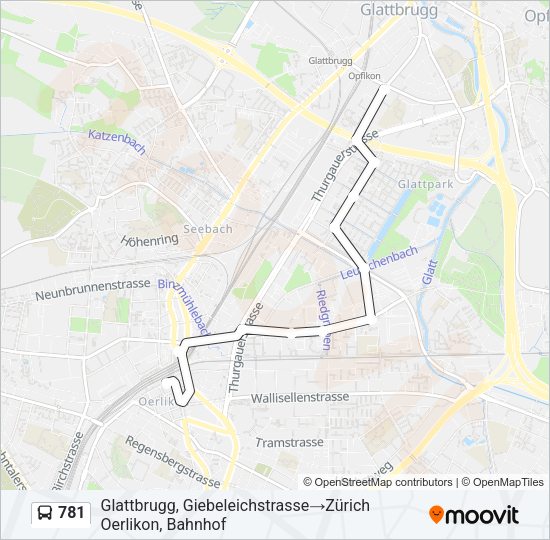 781 Bus Line Map