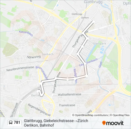 781 Bus Line Map