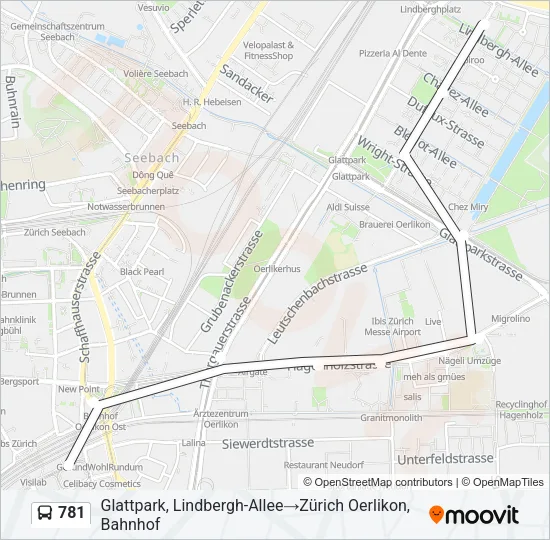 781 Bus Line Map