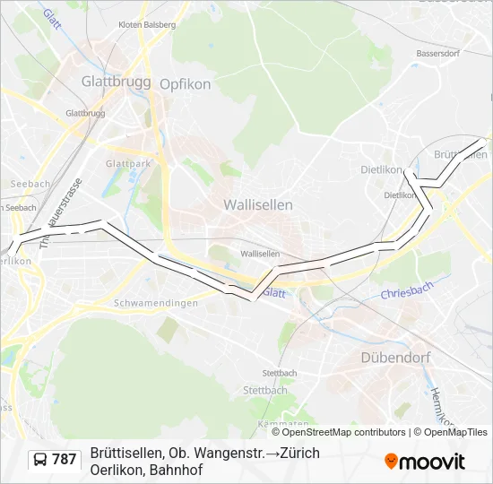 787 Bus Line Map