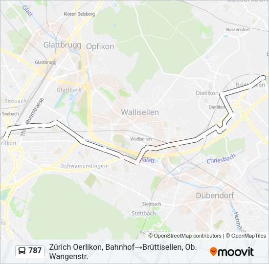 787 Bus Line Map