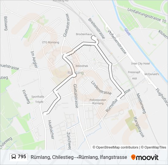 795 Bus Line Map
