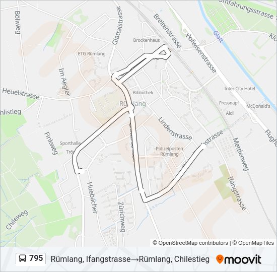 795 Bus Line Map