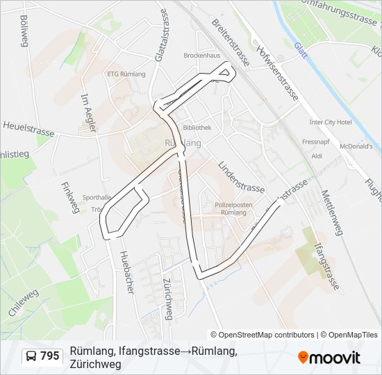 795 Bus Line Map