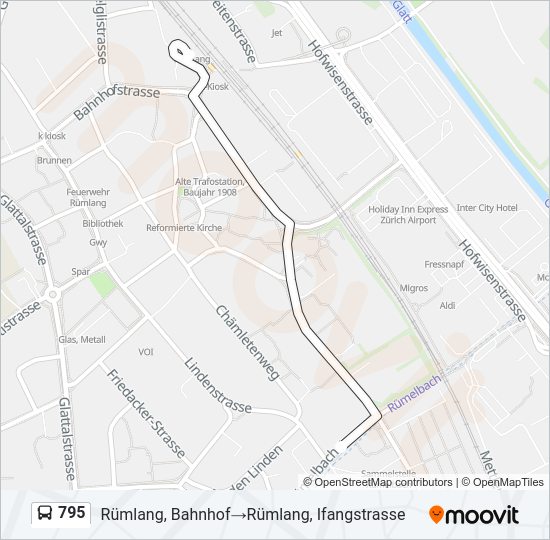795 Bus Line Map