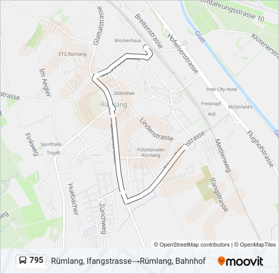 795 Bus Line Map
