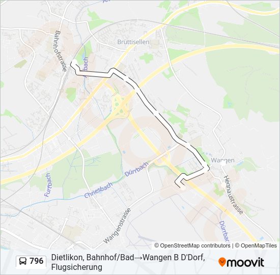 796 Bus Line Map