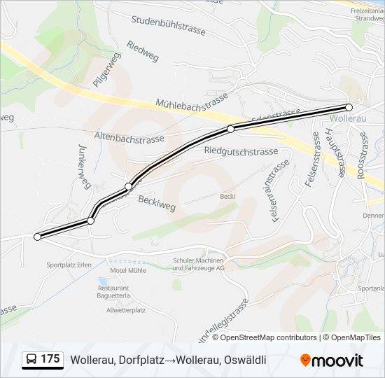 175 Bus Line Map