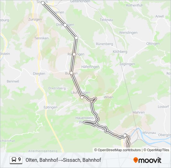 9 Bus Line Map