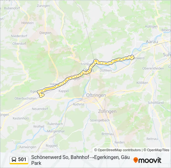 501 Bus Line Map