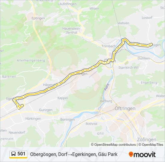 501 Bus Line Map