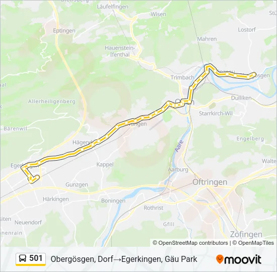 501 Bus Line Map