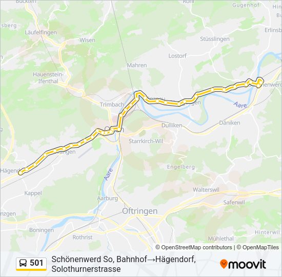 501 Bus Line Map