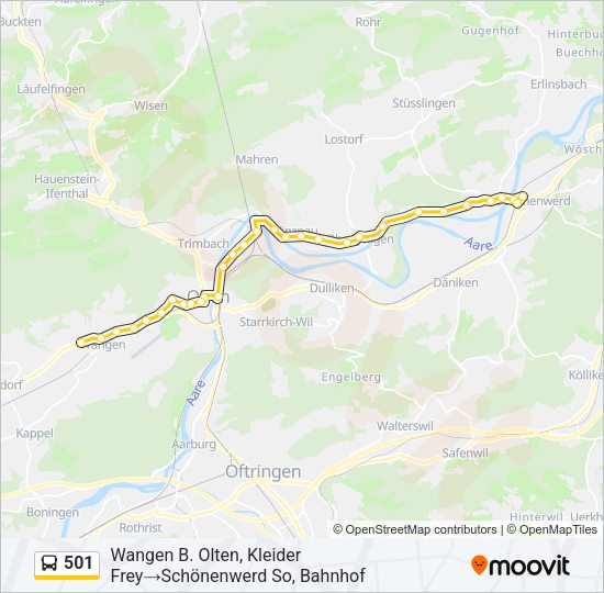 501 Bus Line Map