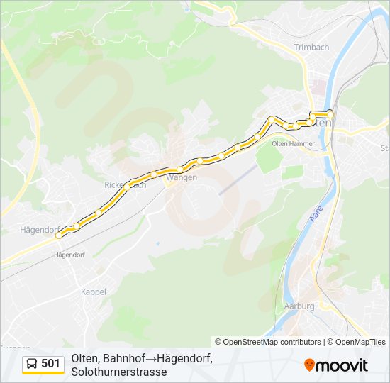 501 Bus Line Map