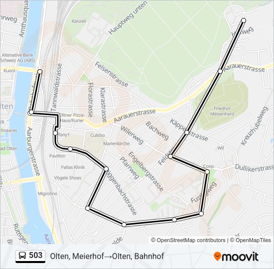 503 Bus Line Map