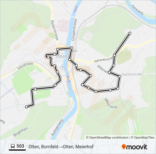 503 Bus Line Map