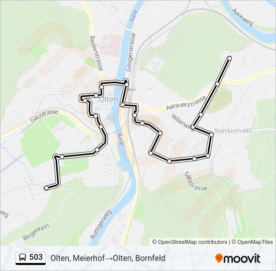 503 Bus Line Map