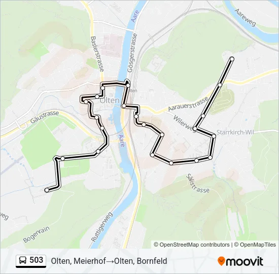 503 Bus Line Map