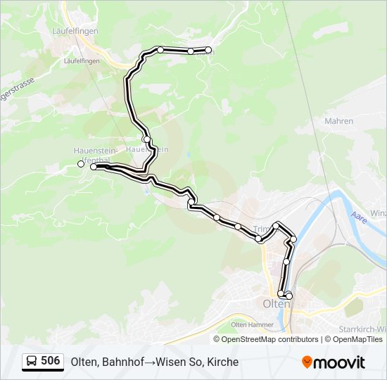 506 Bus Line Map