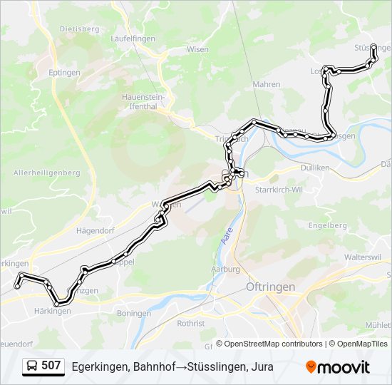 507 Bus Line Map