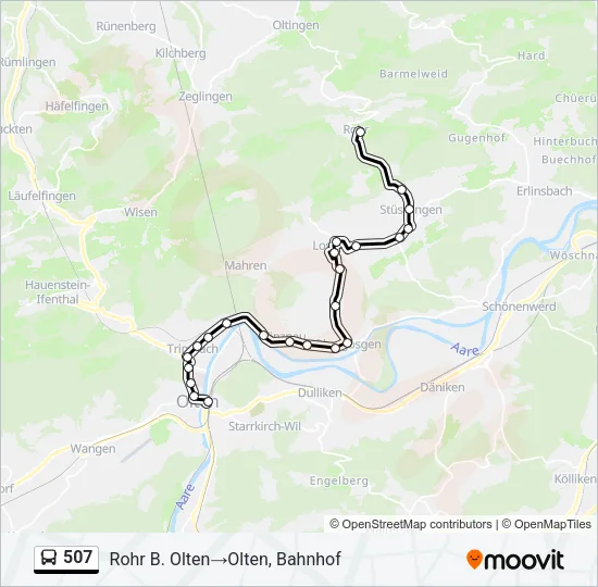 507 Bus Line Map