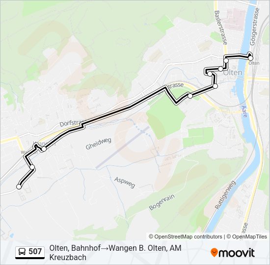 507 Bus Line Map