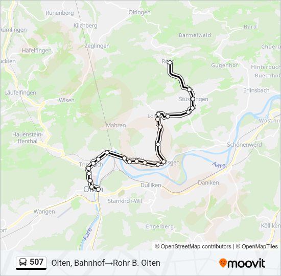 507 Bus Line Map