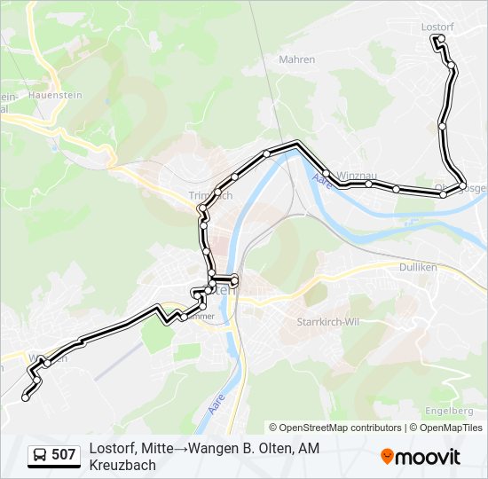 507 Bus Line Map