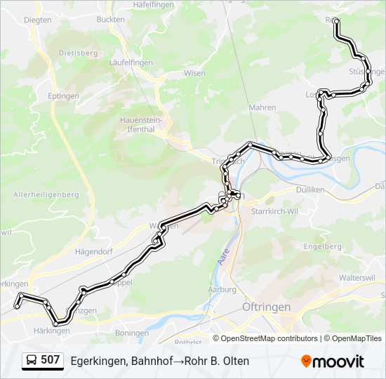 507 Bus Line Map