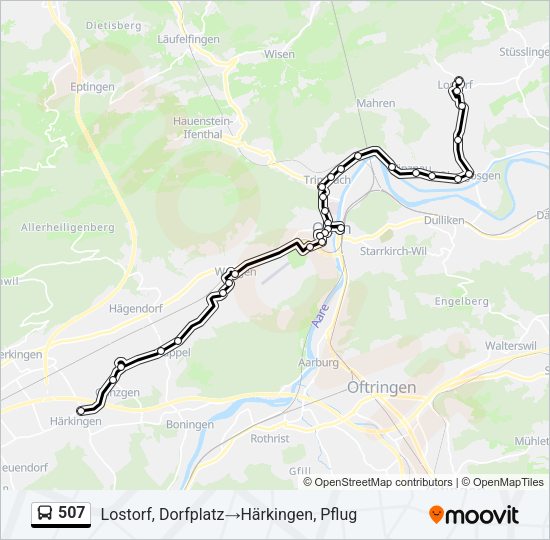 507 Bus Line Map