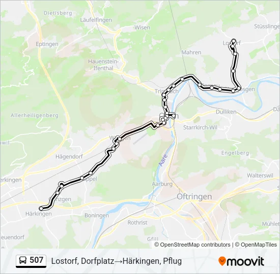 507 Bus Line Map