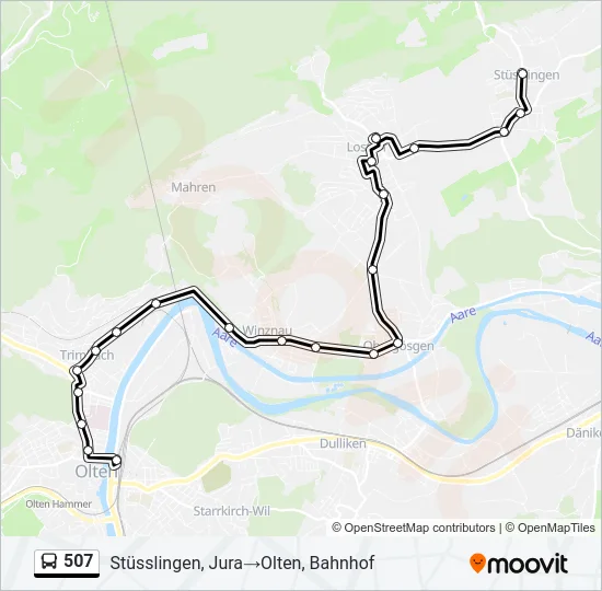 507 Bus Line Map