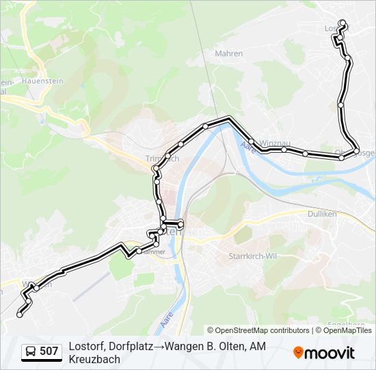507 Bus Line Map
