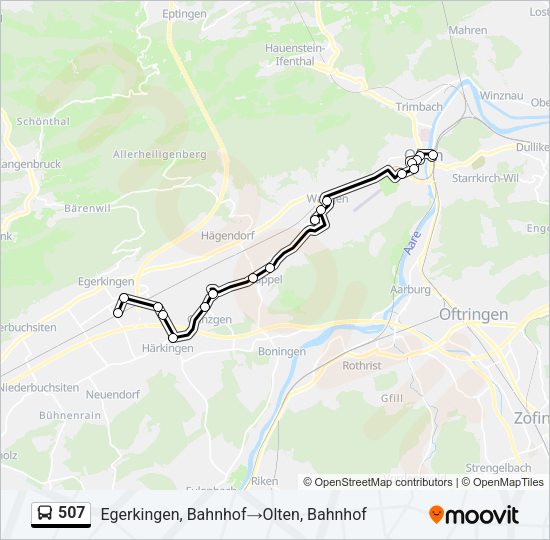 507 Bus Line Map