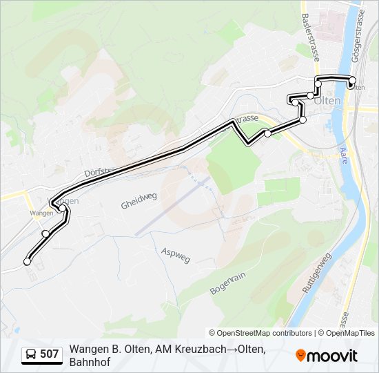 507 Bus Line Map