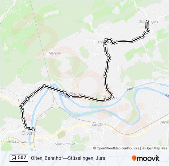 507 Bus Line Map